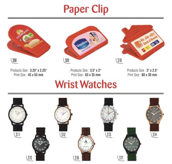 Paper-clip-wrist-watches