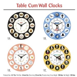 Table cum wall clock