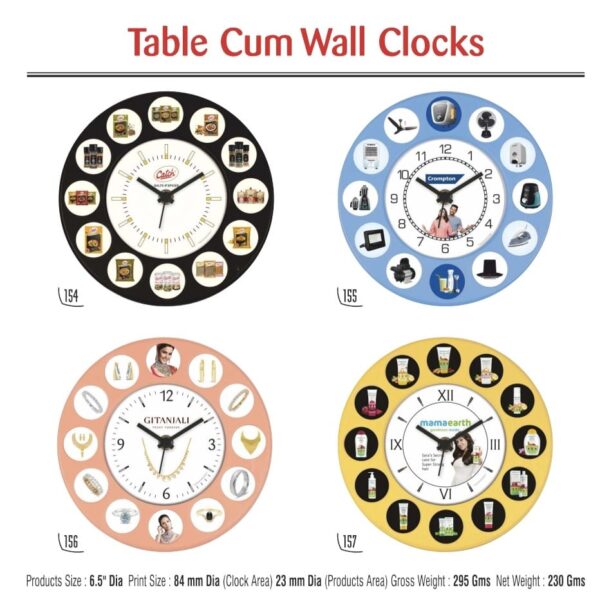 Table cum wall clock